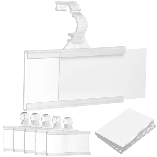 Porte-étiquettes Plastique Lot 25 Hocadon Lot De 25 Porte Etiquette De Prix Clip D'étiquette Clip étiquette Prix 8x11cm 8x21cm
