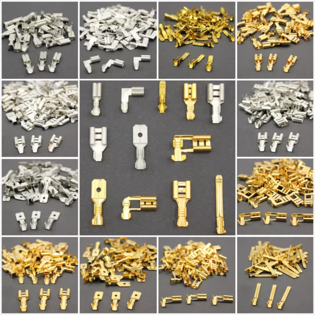 Faston Femelle Connecteur Mâle Clair Cosses de Câble 2,8mm 4,8mm 6,3mm