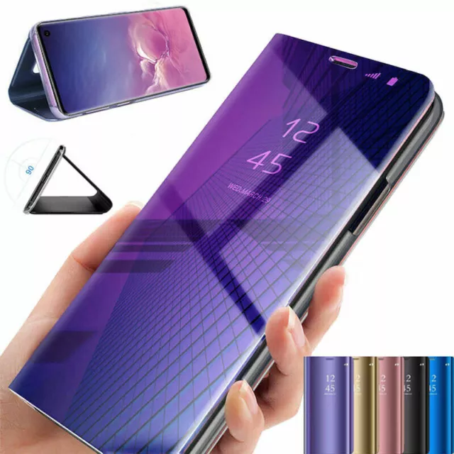 Schutzhülle Clear View Case Flip Cover Spiegel Handy Hülle Mirror Tasche Bumper