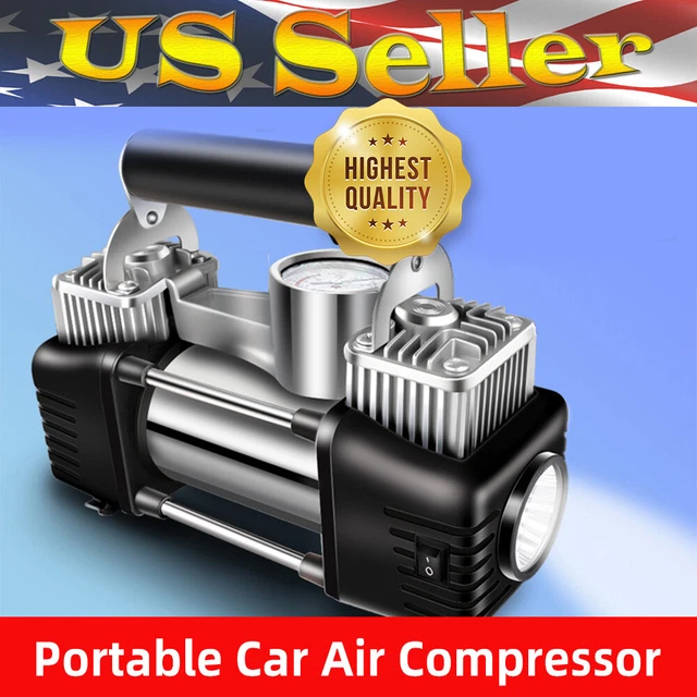 HEAVY DUTY PORTABLE Air Compressor Car Tire Inflator Electric Pump Auto
