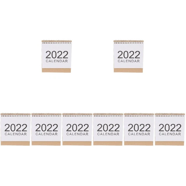 8 Pc Dekorationskalender Aus Papier Kleiner Tischkalender 12 Monate Büro Spule