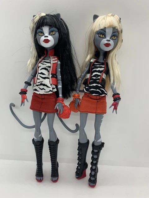 Monster High Werecat Twins Purrsephone & Meowlody 2-Pack Dolls Mattel Rare