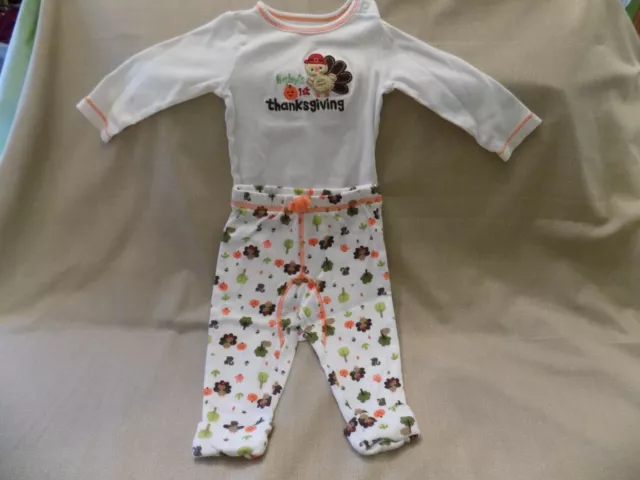 Carters Thanksgiving Long-sleeve bodysuit with matching pants  Infant-9 month.