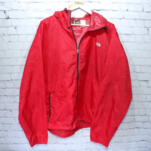 Vintage The North Face Outerwear Rain men's XL red Full Zip Hooded Jacket (666)