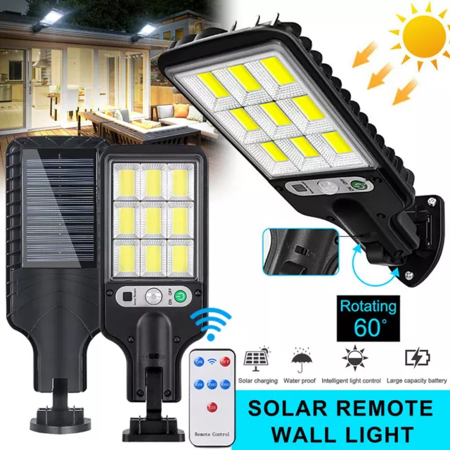 990000LM LED Solar Street Light Commercial Dusk To Dawn Outdoor Road Wall Lamp