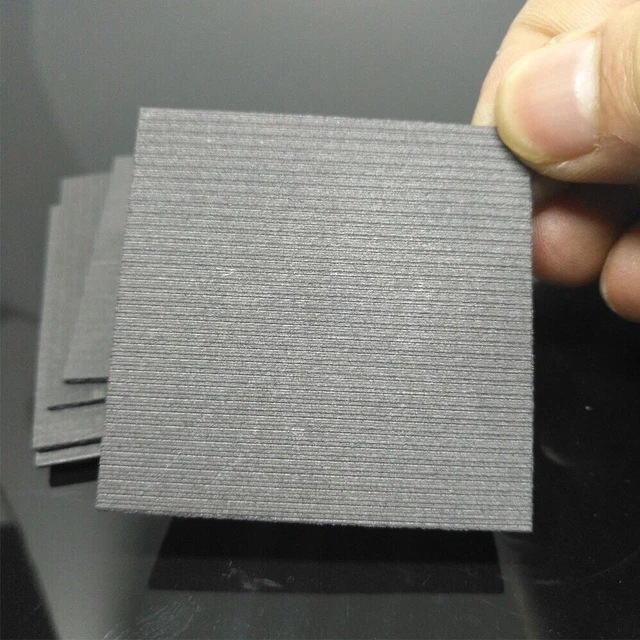 5pcs 99.99% Pure Graphite Electrode Rectangle Plate Sheet 50*50*2mm F-Electrode