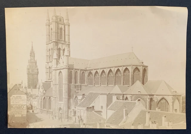 LIV15033  Photographie Photo vintage d&#039;époque Belgique Gand St Bavon