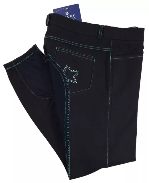 Busse Kinderreithose Spirit Star - Vollbesatz - navy / navy  Größe 158