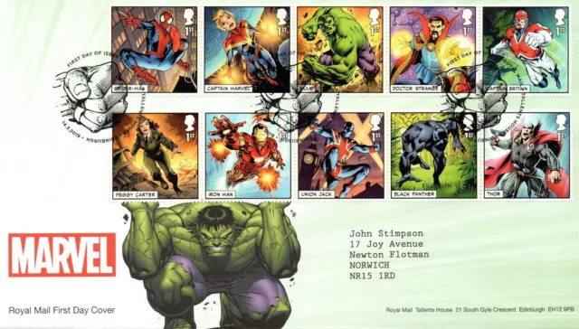 Gb 2019 Marvel First Day Cover