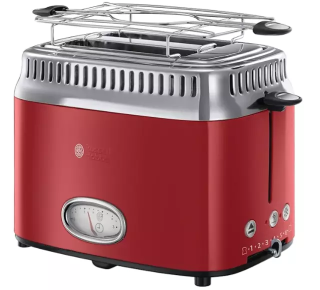 RUSSELL HOBBS Toaster Retro Ribbon Red 21680-56 2 Scheiben 6 Stufen 1300 W