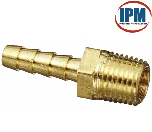 FACTORY NEW!  1/2" Hose Barb x 1/4" NPT Male  Brass Hose Fitting HB08-MNPT04