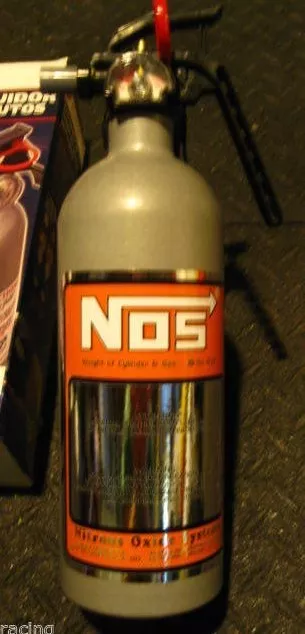 NEW Metallic Silver Fire Extinguisher Replicates NITROUS OXIDE  NX ZEX Rat Rod