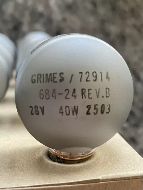 NEW Lot of 10 Grimes Reflector Aircraft Bulbs 684-24 Honeywell Lamp Bulb 72914