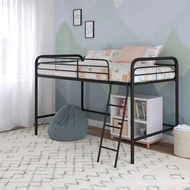 TWIN METAL LOFT Bed Frame Heavyduty Loft Bed with Fulllength