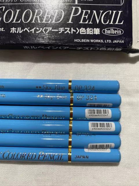 Holbein Artists' Colored Pencil - Sky Blue, OP324 - 6 PCS. 3