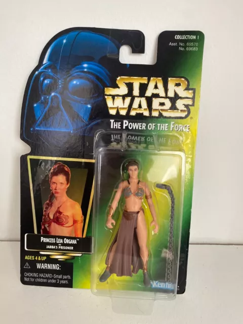 Star Wars Power Of The Force Princess Leia Organa Prisoner Figure Green Holo