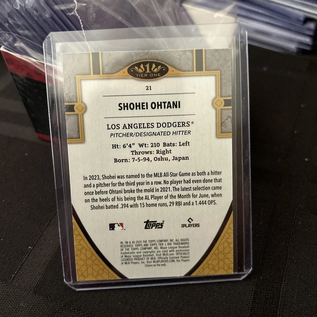 SHOHEI OHTANI BASE DODGERS 2024 Topps Tier One/99 EUR 46,19 PicClick IT