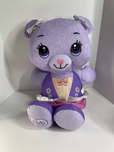 Fisher Price Purple Doodle Bear Plush - Purple
