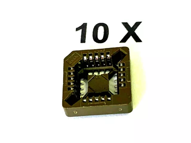 IC-Fassung, IC-Sockel, PLCC20, SMD, 20pol.v.innen Lötbar, AMP,822499-3, 10 Stück