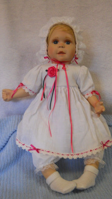 LINDA MURRAY Blonde Soft Body Porcelain Baby Doll #004 and Signed on Neck
