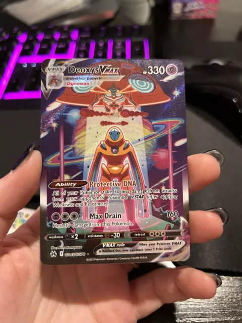  Pokemon - Deoxys VMAX GG45/GG70 - Crown Zenith - Galarian  Gallery - Ultra Rare Alternate Art : Toys & Games