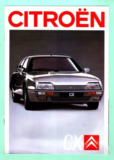 ▬► Prospectus Brochure Catalogue CITROËN CX 11/88 1988 Voiture 10p