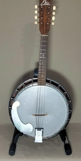 Eko Vintage Banjo Mandolin 8 cordes 20 ème siècle TBE avec housse d'origine