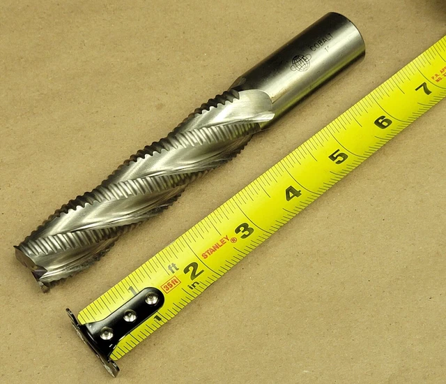 Cme 1" Roughing End Mill, Cobalt, 4" Loc,  4 Flute, 6.5" Oal | Item A