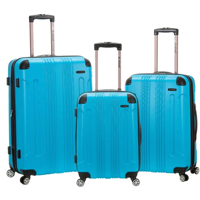 Rockland London Hardside Spinner Wheel Luggage, Turquoise, 3-Piece Set (20/24/28