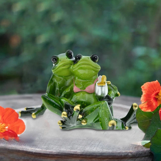 Niedlicher Frosch-Ornament, Gartentierfigur, Dekoration, Landschaft, Skulptur,