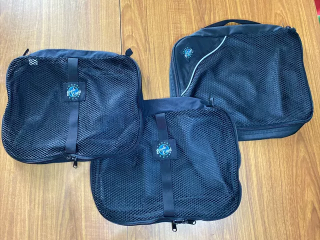 Lot of 3 Eagle Creek Travel Gear Nylon Travel Toiletry Bag Organizer Pack It D5