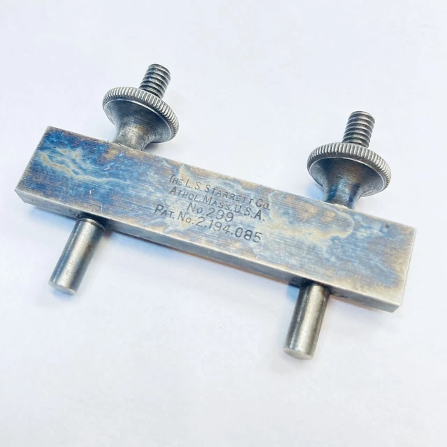 STARRETT No.299 Steel Rule Clamp for Holding 2 Steel Rules Together. USA Made.
