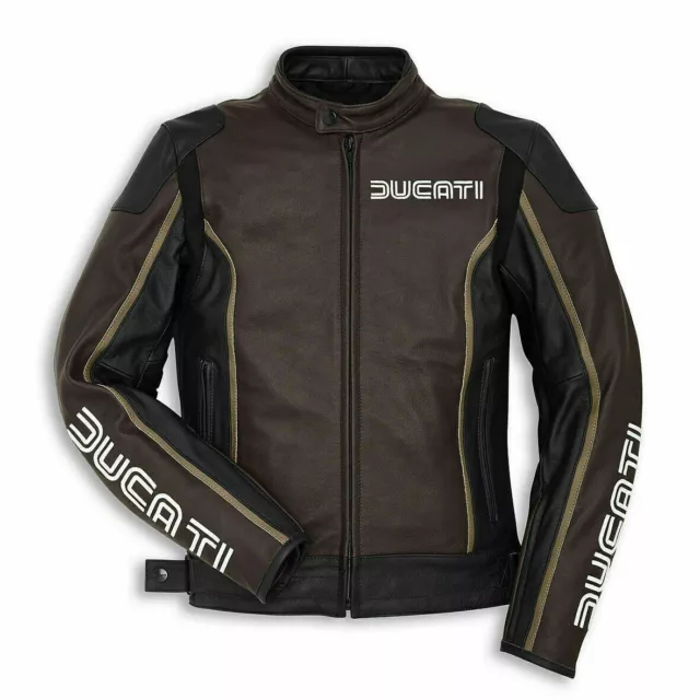 DUCATI Corse Chaqueta de moto hombre Cuero motorista Carreras Chaqueta S-M-L-XL