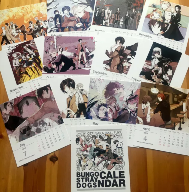 bungo-stray-dogs-desktop-calendar-harukawa35-young-ace-april-dazai-nakahara-a-32-00-picclick