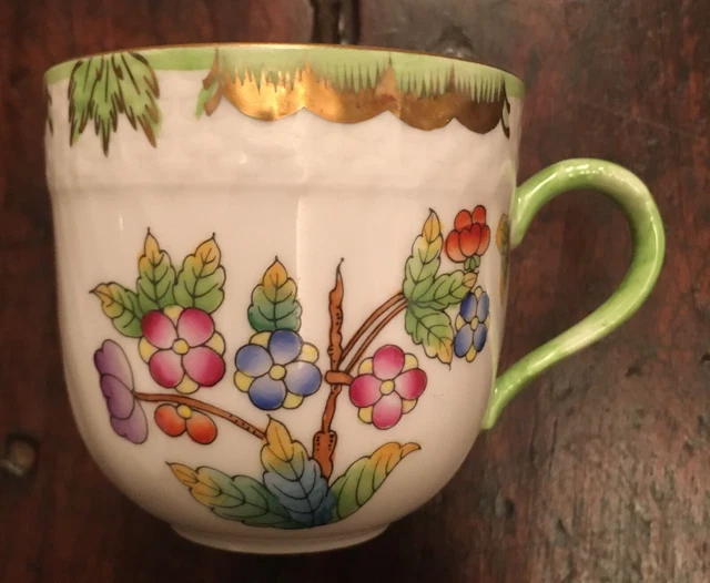 HEREND QUEEN VICTORIA - TAZZA CAFFE (una di 5) Dipinta a Mano epoca XX sec.