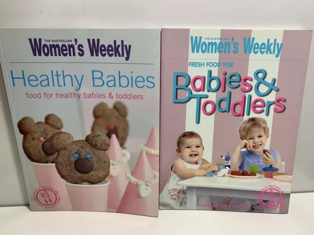Healthy Babies &Toddlers Cookbooks Paperback Books x 2 Australian Women's Weekly
