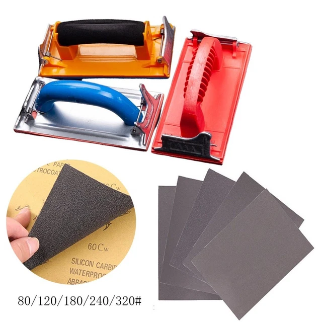 6PCS Sandpaper Holder Grinding Polish Tool Woodworking Abrasive-Wall-Sand Board