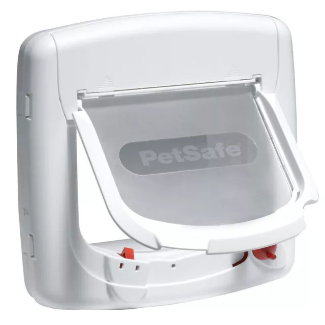 PetSafe Staywell Magnétique 4-Way Fermeture Deluxe Chatière Porte Animal Blanc