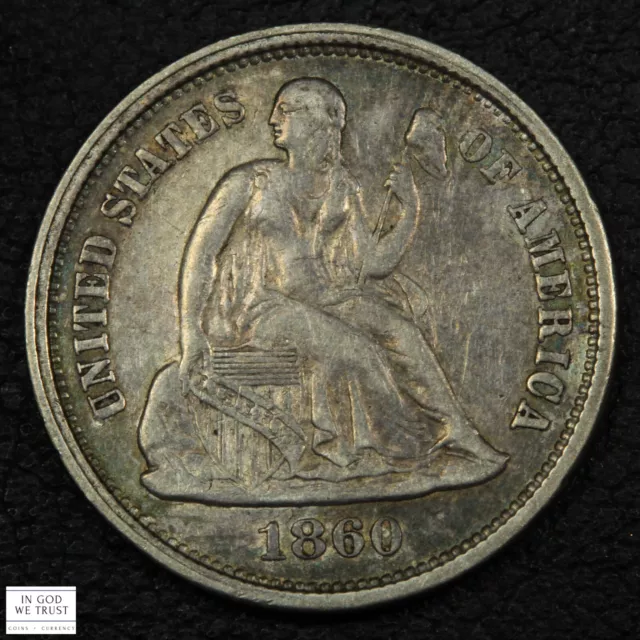 1860 Seated Liberty Silver Dime 10C