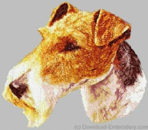 Embroidered Long-Sleeved T-Shirt - Wire Fox Terrier DLE1534 Sizes S - XXL