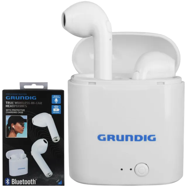 Grundig In-Ear Kopfhörer Bluetooth Headset Ohrhörer Stöpsel Kabellos Ladebox MP3
