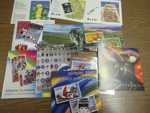 M350 MARKENHEFTCHEN BOOKLETS EUROPA CEPT  MOLDAWIEN 10 cersch. MH 2000-2010 xx