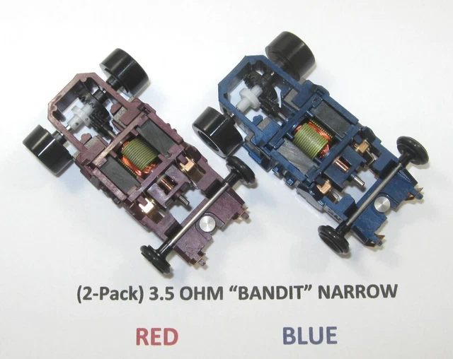 Tyco - (2) 3.5 OHM "BANDIT" NARROW 440x2 - PRO 8 Mags-Ski Shoes-WICKED FAST/Tomy Tyco - (2) 3.5 OHM "BANDIT" NARROW 440x2 - PRO 8 Mags-Ski Shoes-WICKED FAST/Tomy