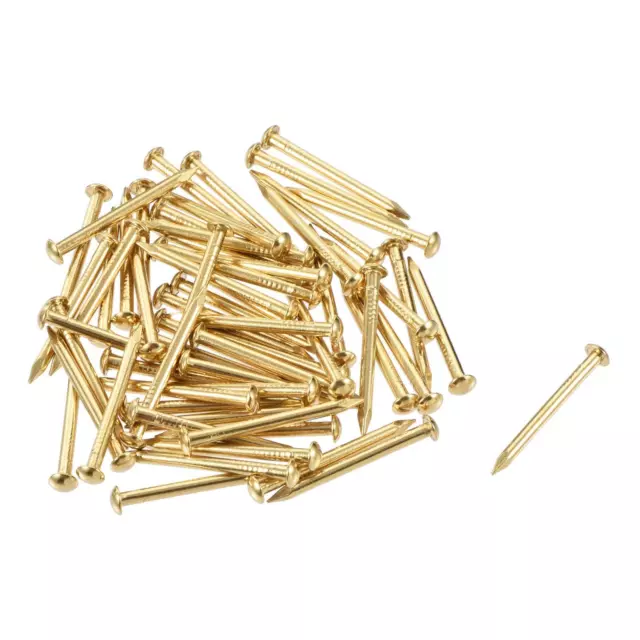 Small Tiny Hardware Brass Nails 2mmx25mm(DxL) 60pcs