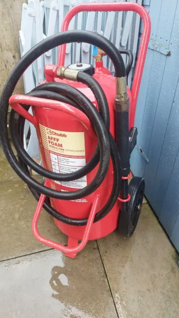 45 Litre Chubb Wheeled Foam Fire Extinguisher AFFF Foam or Sand Blasting Pot