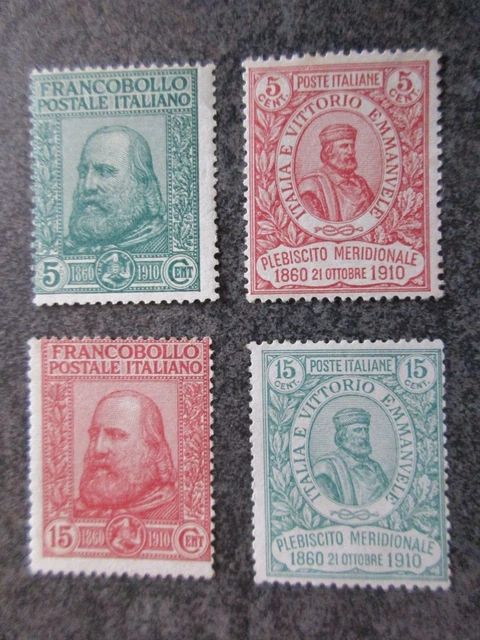 ITALIE timbres N° 83 à 86 GARIBALDI en 1910 neuf ** cote 1800 € TBE lot HO130 31