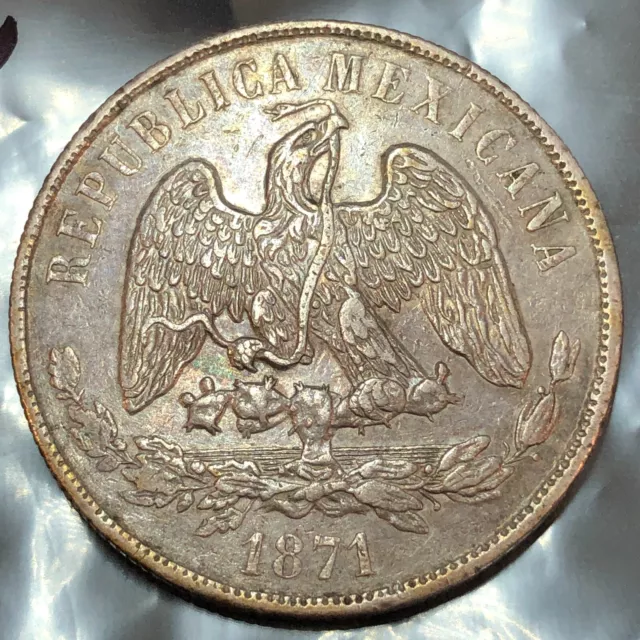 1871 GoS PESO MEXICO  SILVER  COIN #43T