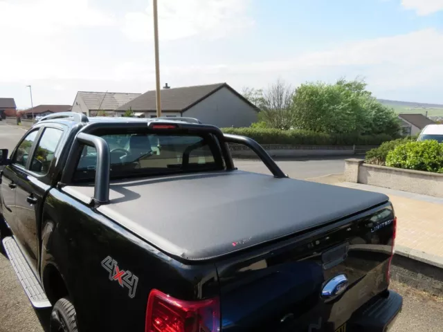 Fits Ford Ranger Black Edition Soft Roll Up Load Bed Tonneau Cover