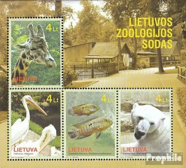 Lituania block42 (completa edición) nuevo con goma original 2011 zoo