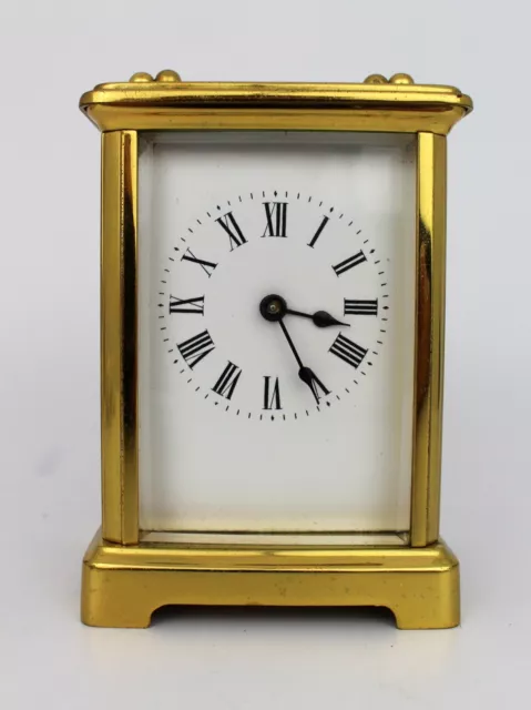 Edwardian Brass Carriage Clock Swiss Movement